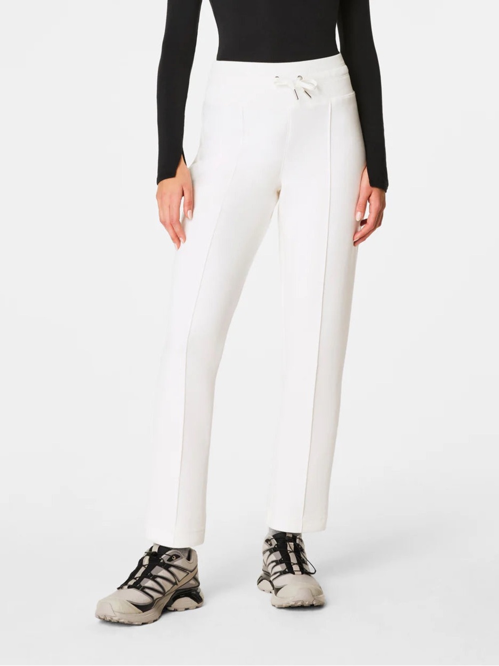 Air Essentials Luxe Tapered Pant by SPANX in Powder